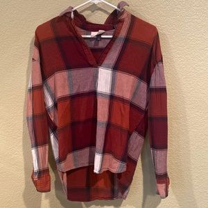 Plaid long sleeve top